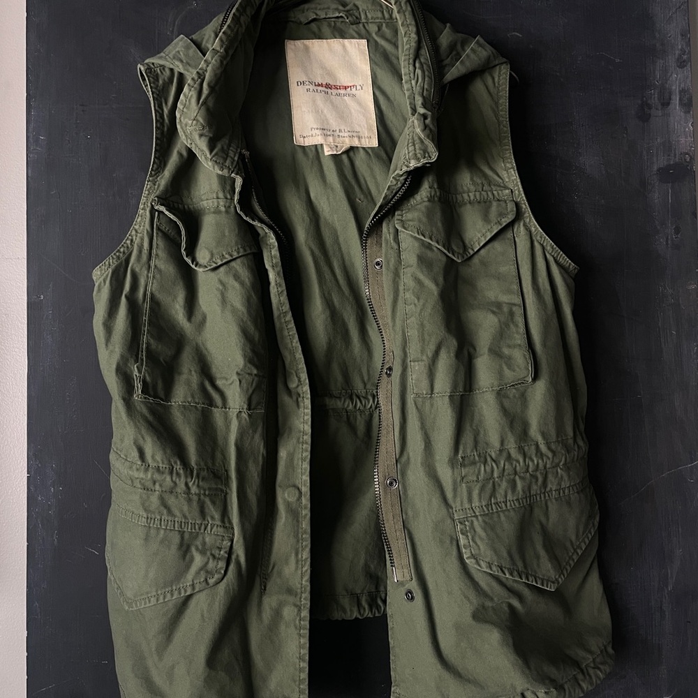 Ralph Lauren Men's Dark Green Utility Vest